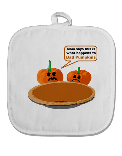 Bad Pumpkins White Fabric Pot Holder Hot Pad-Pot Holder-TooLoud-White-Davson Sales