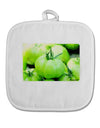 Watercolor Green Tomatoes White Fabric Pot Holder Hot Pad-Pot Holder-TooLoud-White-Davson Sales