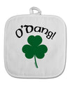 O'Dang - St Patrick's Day White Fabric Pot Holder Hot Pad-Pot Holder-TooLoud-White-Davson Sales