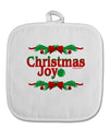 Christmas Joy Color White Fabric Pot Holder Hot Pad-Pot Holder-TooLoud-White-Davson Sales