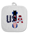 USA Bobsled White Fabric Pot Holder Hot Pad by TooLoud-Pot Holder-TooLoud-White-Davson Sales