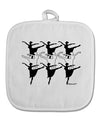 Nine Ladies Dancing White Fabric Pot Holder Hot Pad-Pot Holder-TooLoud-White-Davson Sales