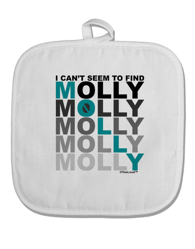 Find Molly Blue White Fabric Pot Holder Hot Pad-Pot Holder-TooLoud-White-Davson Sales