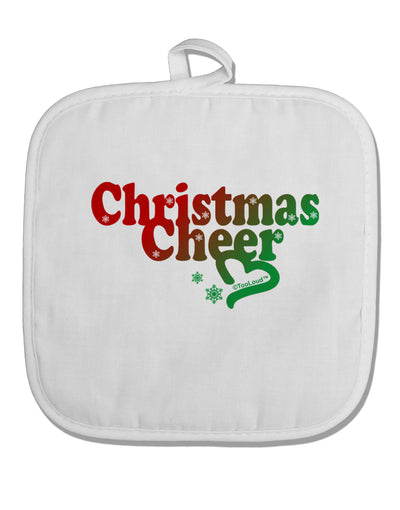 Christmas Cheer Color White Fabric Pot Holder Hot Pad-Pot Holder-TooLoud-White-Davson Sales