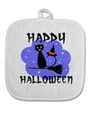 Witch Cat White Fabric Pot Holder Hot Pad-Pot Holder-TooLoud-White-Davson Sales