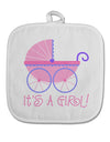 It's a Girl - Baby Carriage White Fabric Pot Holder Hot Pad-Pot Holder-TooLoud-White-Davson Sales