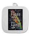 Rare Bird - Colorful Feather White Fabric Pot Holder Hot Pad-Pot Holder-TooLoud-White-Davson Sales