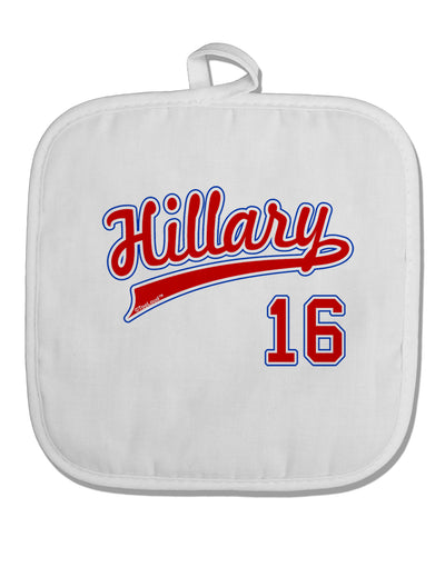 Hillary Jersey 16 White Fabric Pot Holder Hot Pad-Pot Holder-TooLoud-White-Davson Sales