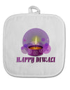 Happy Diwali Purple Candle White Fabric Pot Holder Hot Pad by TooLoud-Pot Holder-TooLoud-White-Davson Sales