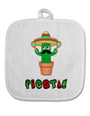 Fiesta Cactus Text White Fabric Pot Holder Hot Pad by TooLoud-Pot Holder-TooLoud-White-Davson Sales