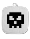 Retro 8-Bit Skull White Fabric Pot Holder Hot Pad-Pot Holder-TooLoud-White-Davson Sales