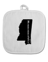 Mississippi - United States Shape White Fabric Pot Holder Hot Pad-Pot Holder-TooLoud-White-Davson Sales