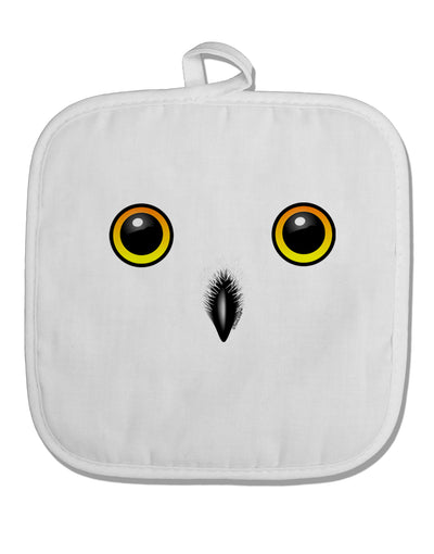 Cute Snowy Owl Face White Fabric Pot Holder Hot Pad-Pot Holder-TooLoud-White-Davson Sales