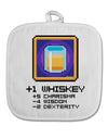 Pixel Whiskey Item White Fabric Pot Holder Hot Pad-Pot Holder-TooLoud-White-Davson Sales