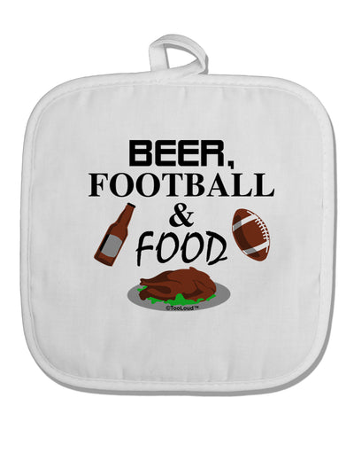 Beer Football Food White Fabric Pot Holder Hot Pad-Pot Holder-TooLoud-White-Davson Sales