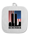 Twin Towers Remember White Fabric Pot Holder Hot Pad-Pot Holder-TooLoud-White-Davson Sales