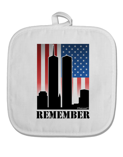 Twin Towers Remember White Fabric Pot Holder Hot Pad-Pot Holder-TooLoud-White-Davson Sales