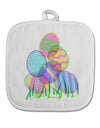 Gel Look Easter Eggs White Fabric Pot Holder Hot Pad-Pot Holder-TooLoud-White-Davson Sales