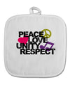 PLUR Distressed Text White Fabric Pot Holder Hot Pad-Pot Holder-TooLoud-White-Davson Sales