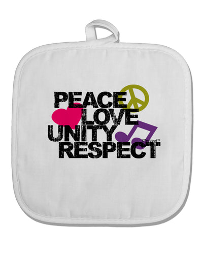 PLUR Distressed Text White Fabric Pot Holder Hot Pad-Pot Holder-TooLoud-White-Davson Sales