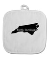 North Carolina - United States Shape White Fabric Pot Holder Hot Pad by TooLoud-Pot Holder-TooLoud-White-Davson Sales