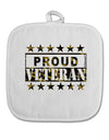 Proud Veteran Camo White Fabric Pot Holder Hot Pad-Pot Holder-TooLoud-White-Davson Sales