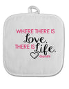Where There Is Love Gandhi White Fabric Pot Holder Hot Pad-Pot Holder-TooLoud-White-Davson Sales