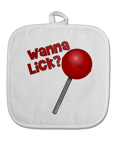 Wanna Lick Lollipop White Fabric Pot Holder Hot Pad-Pot Holder-TooLoud-White-Davson Sales