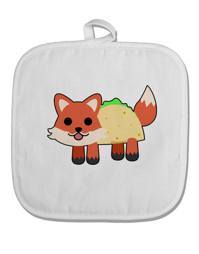 Cute Taco Fox White Fabric Pot Holder Hot Pad-Pot Holder-TooLoud-White-Davson Sales