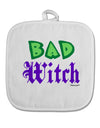 Bad Witch Color Green White Fabric Pot Holder Hot Pad-Pot Holder-TooLoud-White-Davson Sales