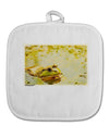 Bullfrog In Watercolor White Fabric Pot Holder Hot Pad by TooLoud-Pot Holder-TooLoud-White-Davson Sales