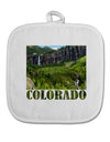 Beautiful Cliffs Colorado White Fabric Pot Holder Hot Pad by TooLoud-Pot Holder-TooLoud-White-Davson Sales