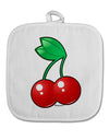Cherries White Fabric Pot Holder Hot Pad-Pot Holder-TooLoud-White-Davson Sales