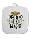 Drinko De Mayo White Fabric Pot Holder Hot Pad-Pot Holder-TooLoud-White-Davson Sales