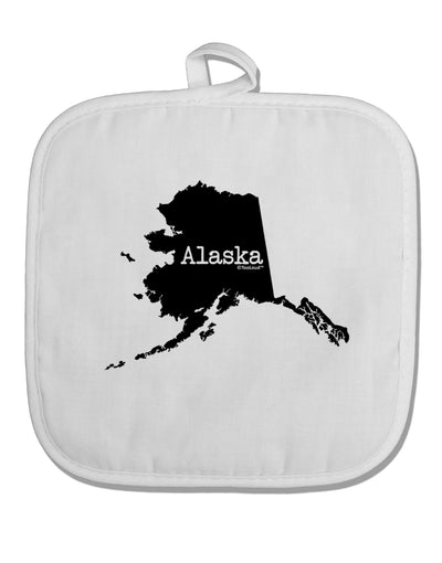 Alaska - United States Shape White Fabric Pot Holder Hot Pad-Pot Holder-TooLoud-White-Davson Sales