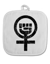 Distressed Feminism Symbol White Fabric Pot Holder Hot Pad-Pot Holder-TooLoud-White-Davson Sales