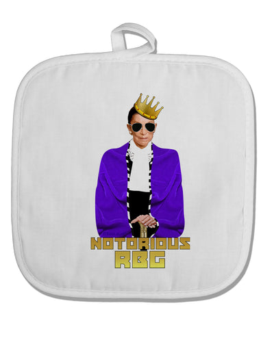 Notorious RBG White Fabric Pot Holder Hot Pad by TooLoud-Pot Holder-TooLoud-White-Davson Sales