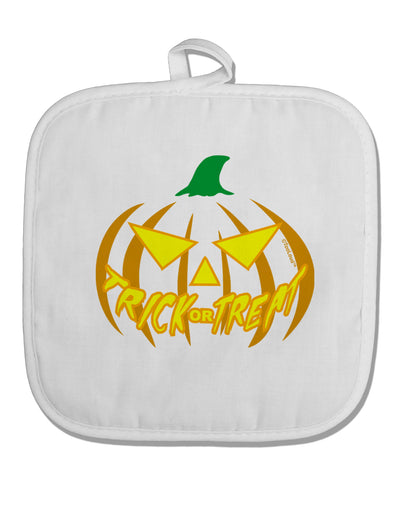 Trick or Treat Jack Yellow White Fabric Pot Holder Hot Pad-Pot Holder-TooLoud-White-Davson Sales