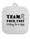 Personalized Team -Name- Walking for a Cure White Fabric Pot Holder Hot Pad-Pot Holder-TooLoud-White-Davson Sales