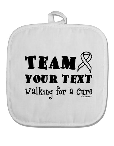 Personalized Team -Name- Walking for a Cure White Fabric Pot Holder Hot Pad-Pot Holder-TooLoud-White-Davson Sales