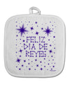 Feliz Dia de Reyes - Estrellas Brillantes White Fabric Pot Holder Hot Pad by TooLoud-Pot Holder-TooLoud-White-Davson Sales