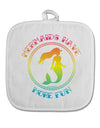 Mermaids Have More Fun - Beachy Colors White Fabric Pot Holder Hot Pad-Pot Holder-TooLoud-White-Davson Sales