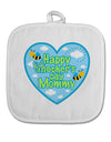 Happy First Mother's Day Mommy - Blue White Fabric Pot Holder Hot Pad by TooLoud-Pot Holder-TooLoud-White-Davson Sales