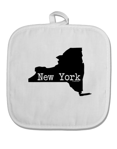 New York - United States Shape White Fabric Pot Holder Hot Pad by TooLoud-Pot Holder-TooLoud-White-Davson Sales