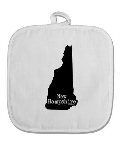 New Hampshire - United States Shape White Fabric Pot Holder Hot Pad by TooLoud