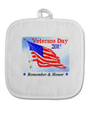 Veterans Day 2015 WaterColor White Fabric Pot Holder Hot Pad-Pot Holder-TooLoud-White-Davson Sales