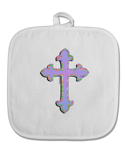 Easter Color Cross White Fabric Pot Holder Hot Pad-Pot Holder-TooLoud-White-Davson Sales