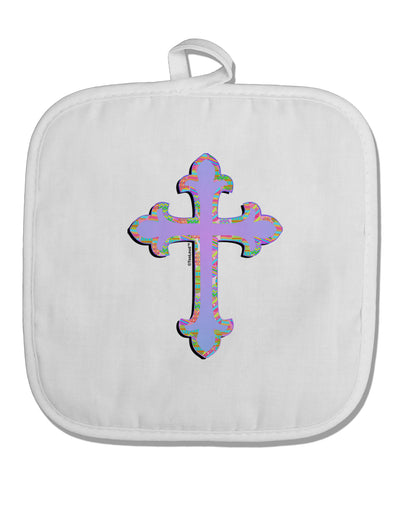 Easter Color Cross White Fabric Pot Holder Hot Pad-Pot Holder-TooLoud-White-Davson Sales