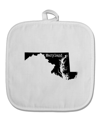 Maryland - United States Shape White Fabric Pot Holder Hot Pad-Pot Holder-TooLoud-White-Davson Sales