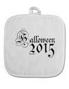 Halloween Current Year Script Text White Fabric Pot Holder Hot Pad-Pot Holder-TooLoud-White-Davson Sales